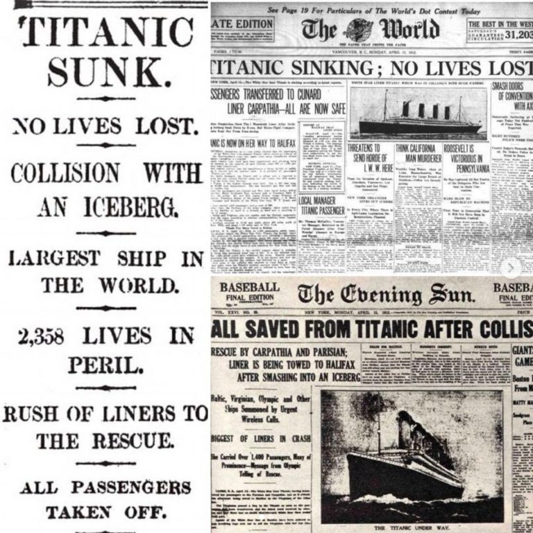 “TITANIC SUNK: NO LIVES LOST” – The Original Fake News & The Morgue ...